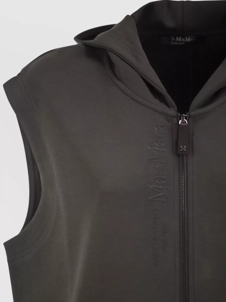 S Max Mara Hooded Zip Sweatshirt Vest