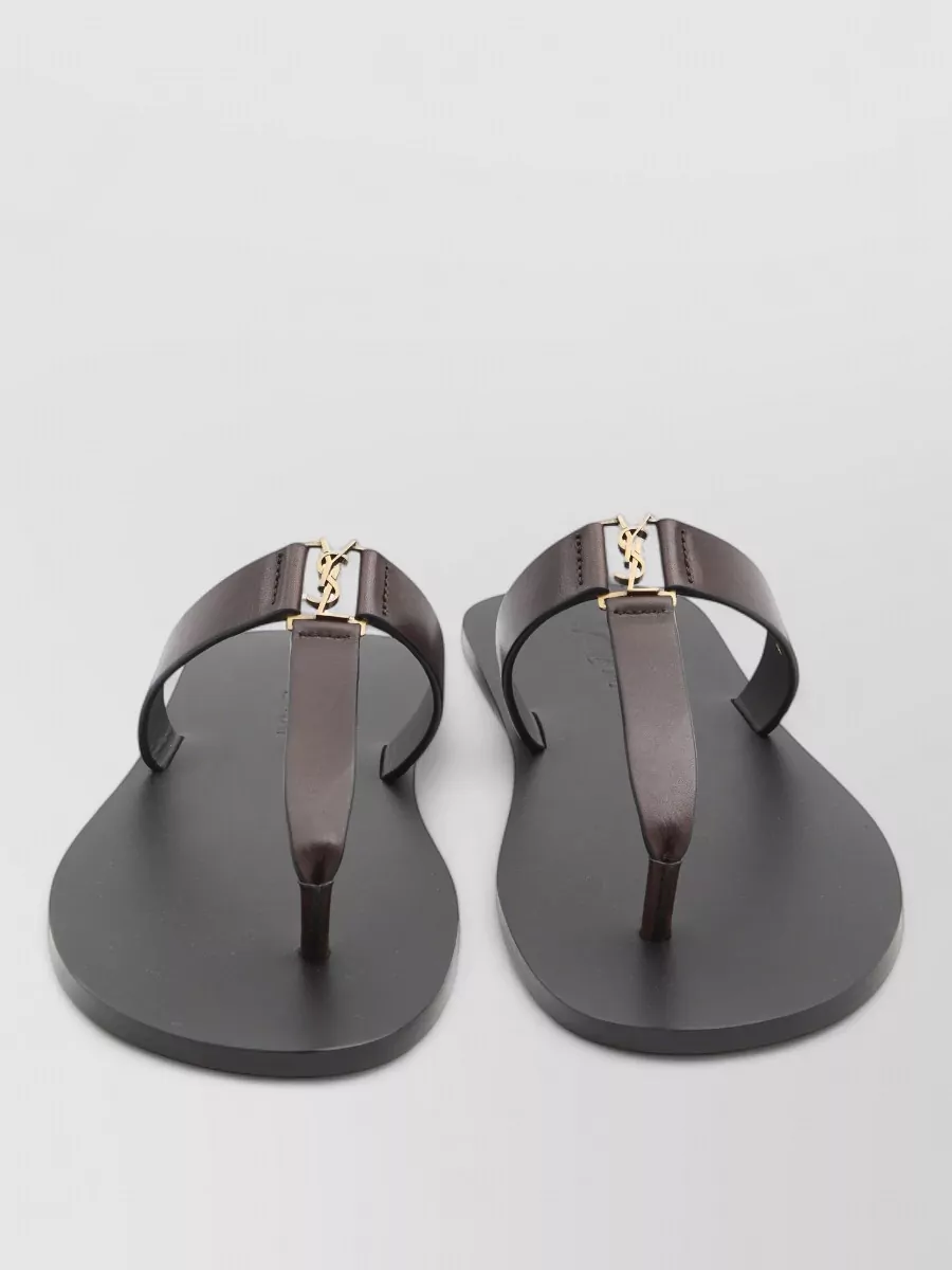 Saint Laurent Leather Thong Sandals