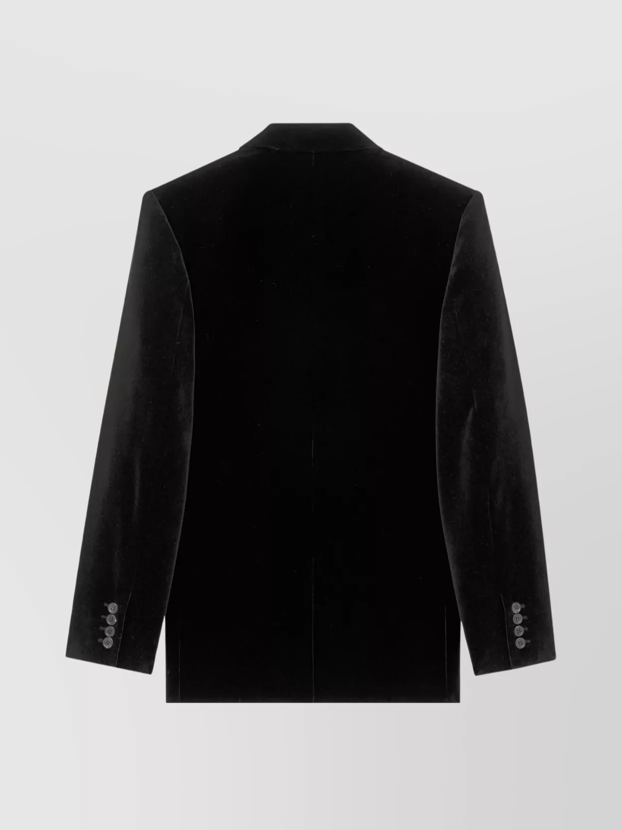 Saint Laurent Velvet Double-breasted Jacket Button Detailing