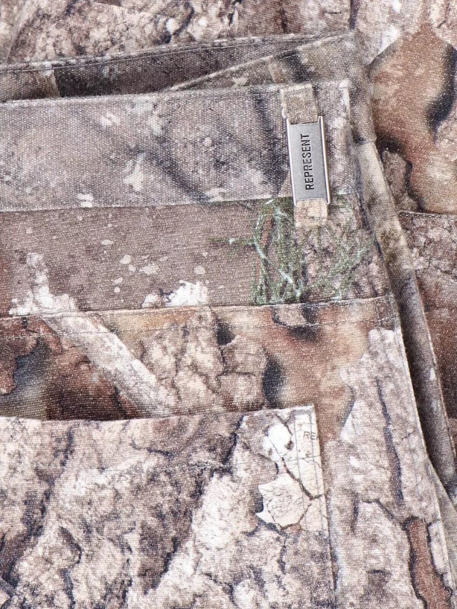 Represent Cargo Trousers Camouflage Pattern