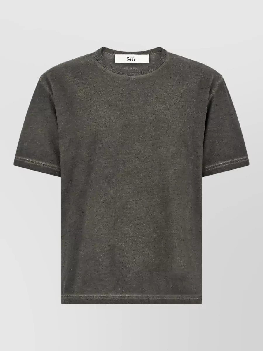 Séfr ribbed cotton logo-embroidered short-sleeve t-shirt