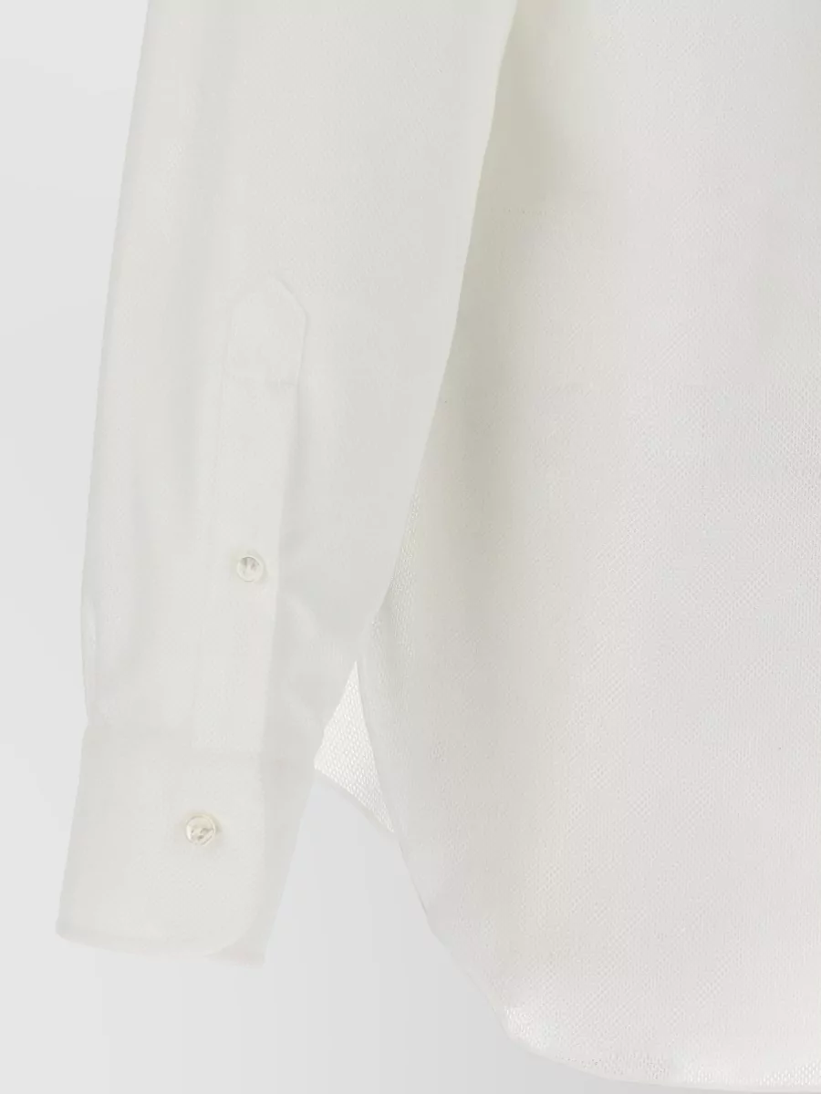 Barba Honeycomb Cotton Long-Sleeve Shirt