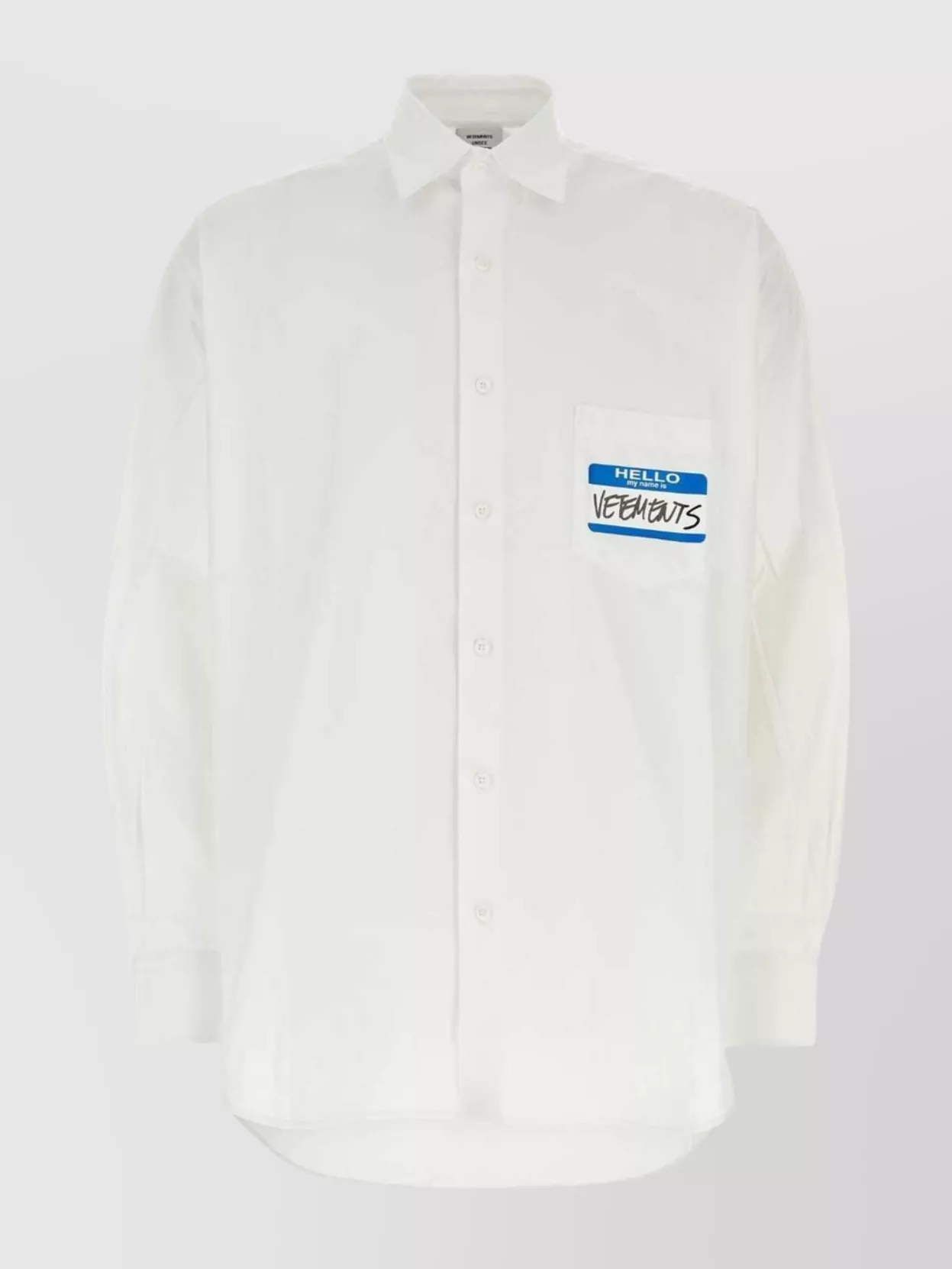 Shop Vetements White Poplin Oversize Shirt