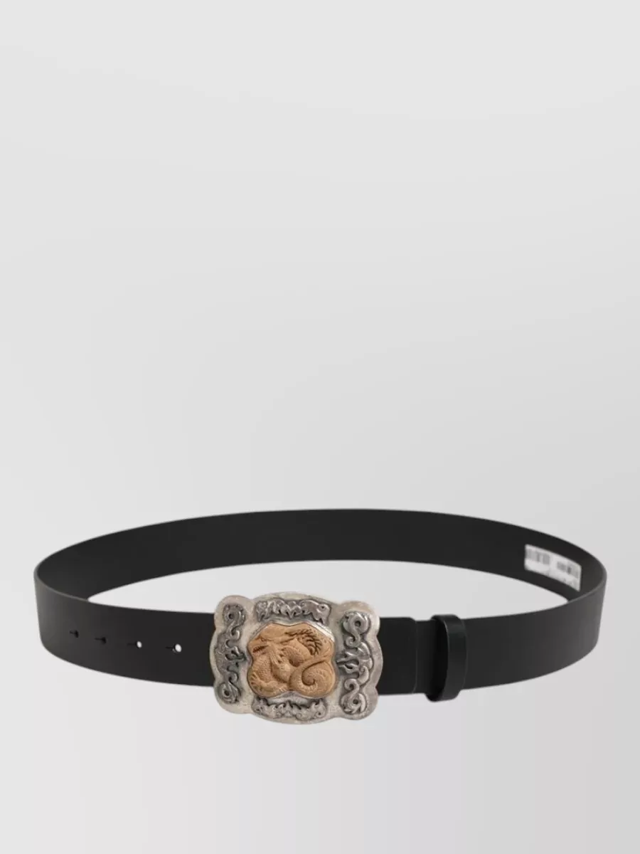 Dolce&Gabbana Leather Dragon Buckle Belt