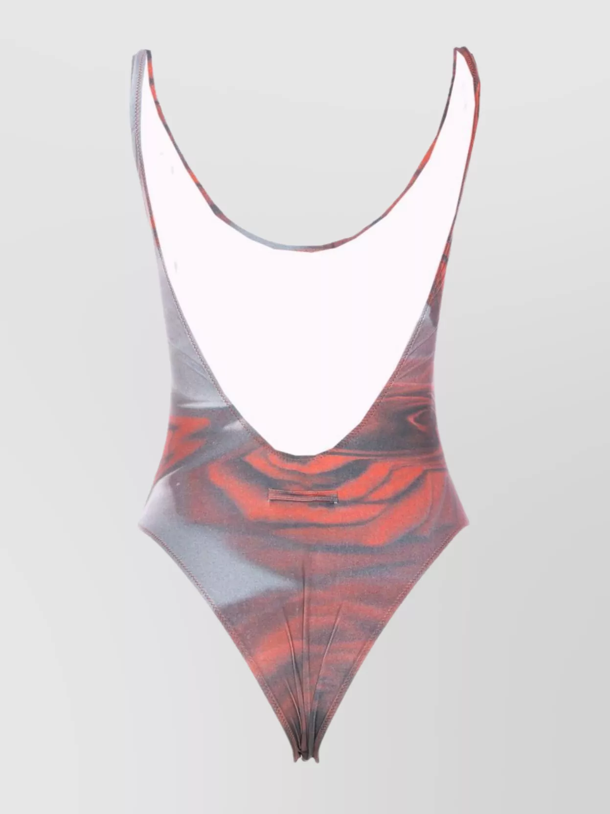 Jean Paul Gaultier Scoop Neck High-cut Open Back Swimsuit In Multi