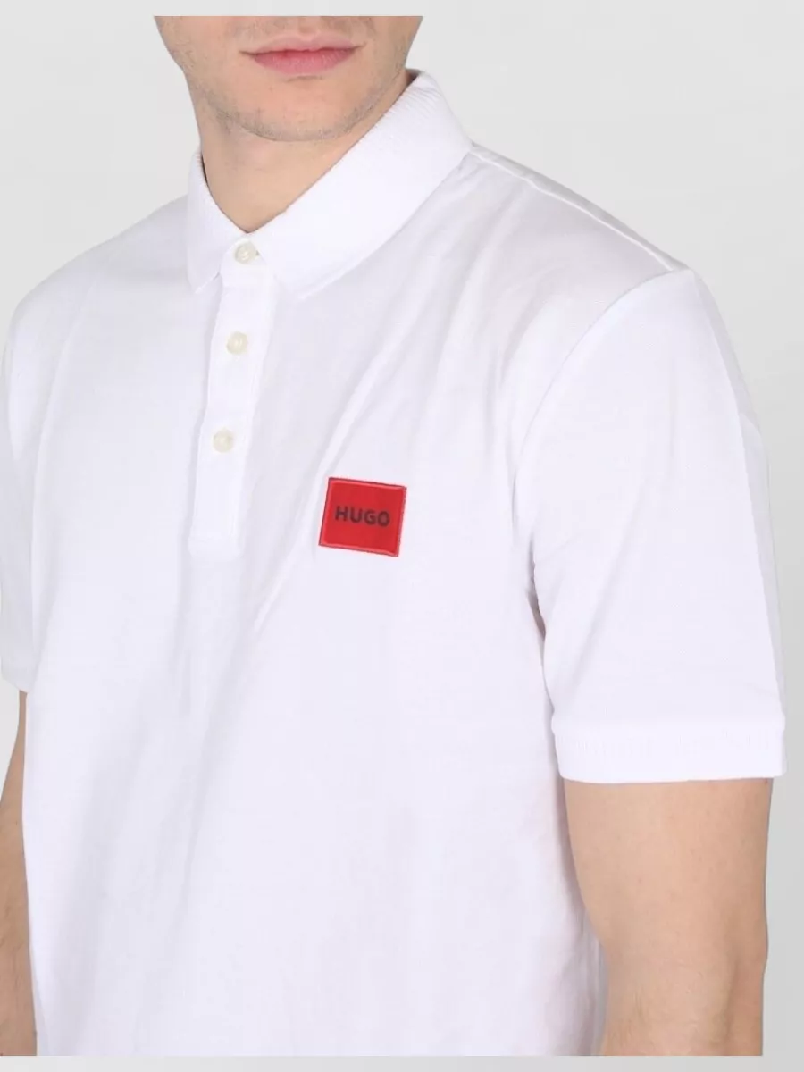 Hugo Polo Shirt Logo Patch Short Sleeves