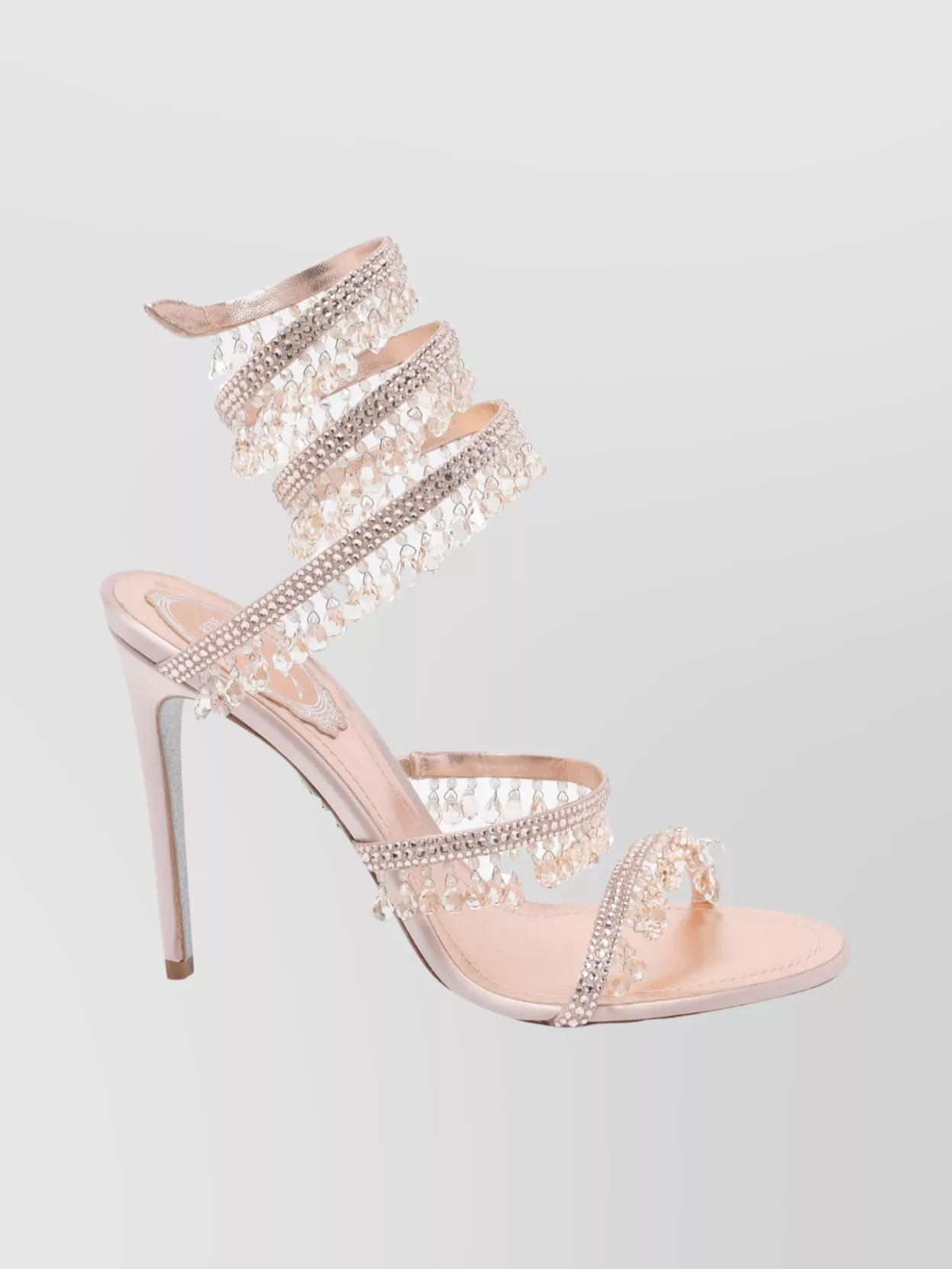 Rene Caovilla Beaded Chandelier Stiletto Sandals