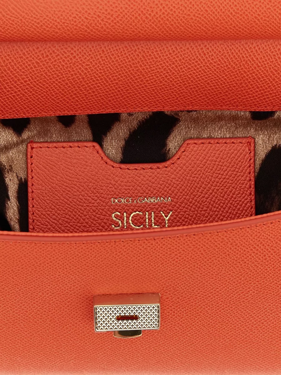 Dolce&Gabbana Sicily Medium Leather Shoulder Bag