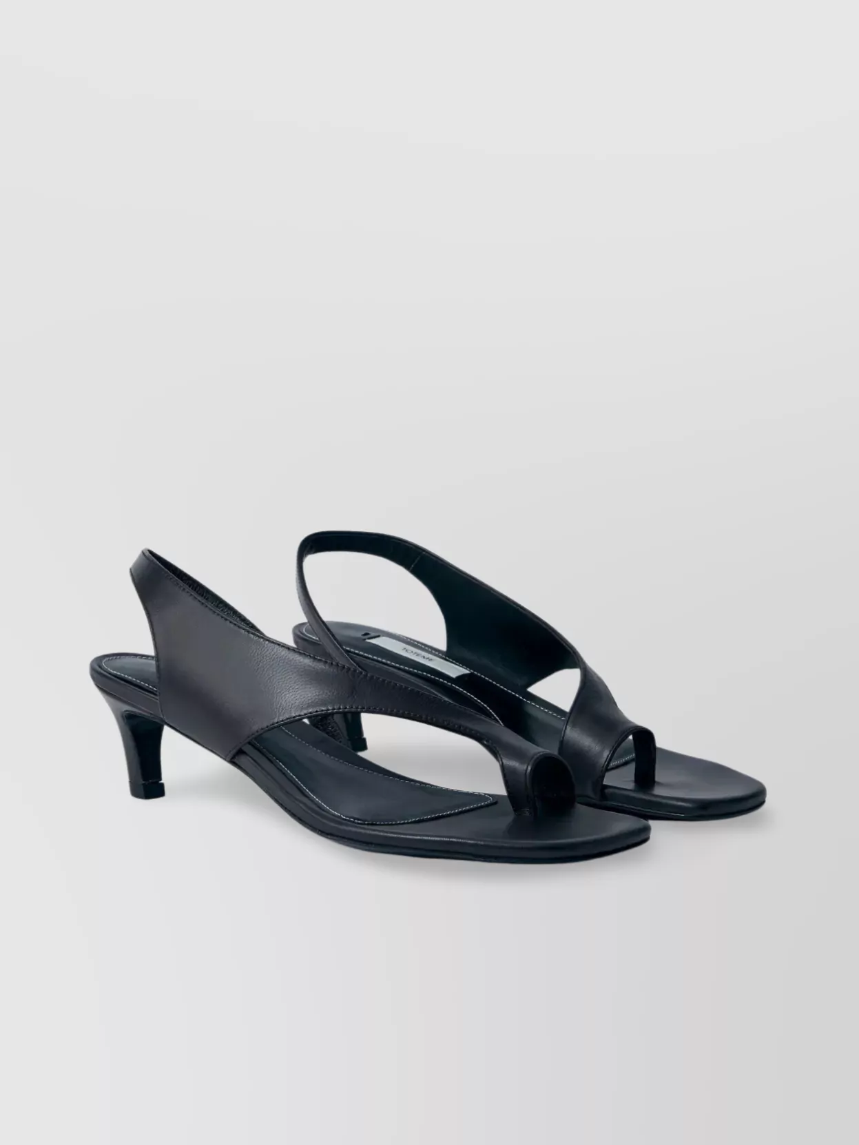 Totême Leather Heeled Thong Sandals