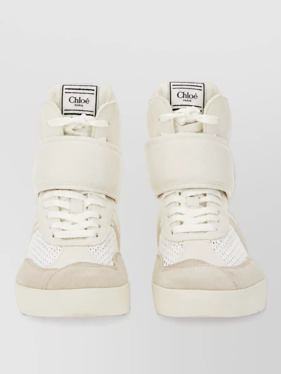 Chloé leather high-top sneakers