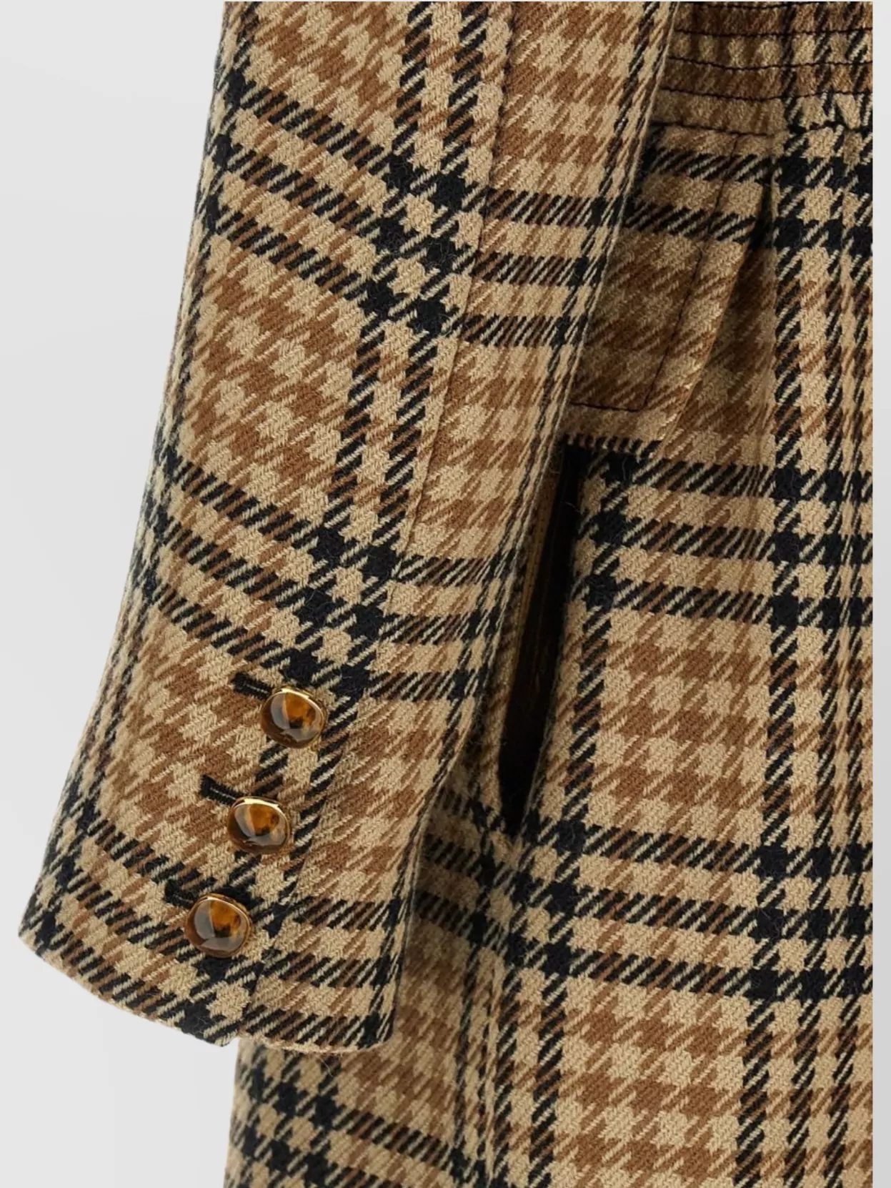 Valentino Garavani Houndstooth Wool Double-Breasted Coat