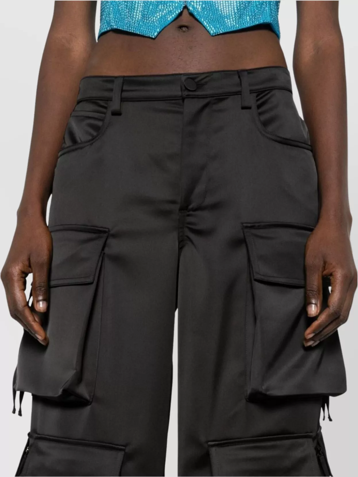 Giuseppe Di Morabito Wide Leg Cargo Trousers With Belt Loops