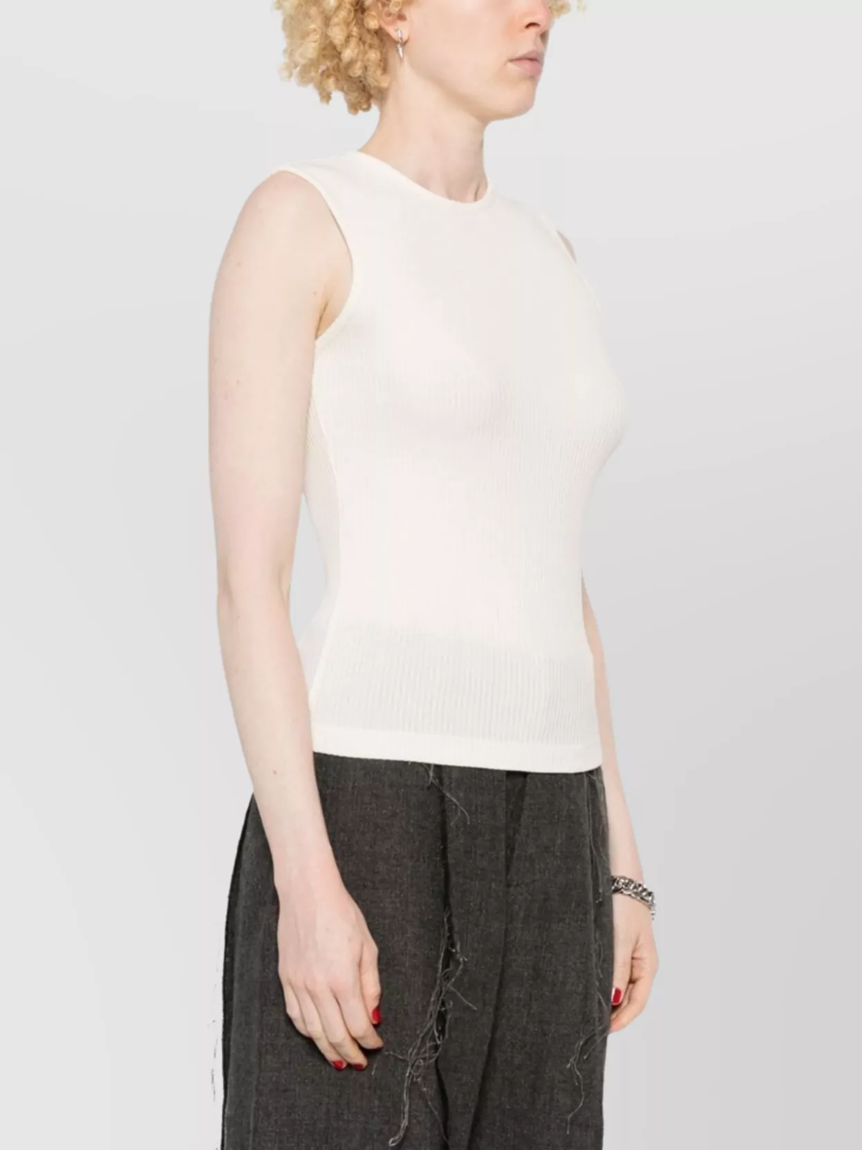 Agolde Ribbed Texture Racerback Tank Top