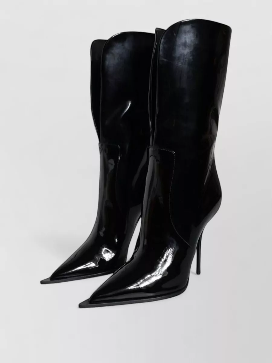 Dolce&Gabbana Patent Leather Mid-Calf Boots