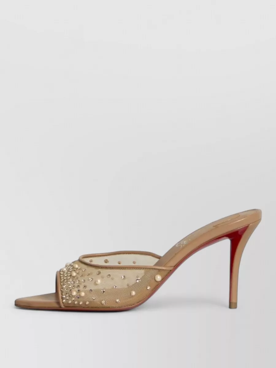 Christian Louboutin Strass Embellished Mules
