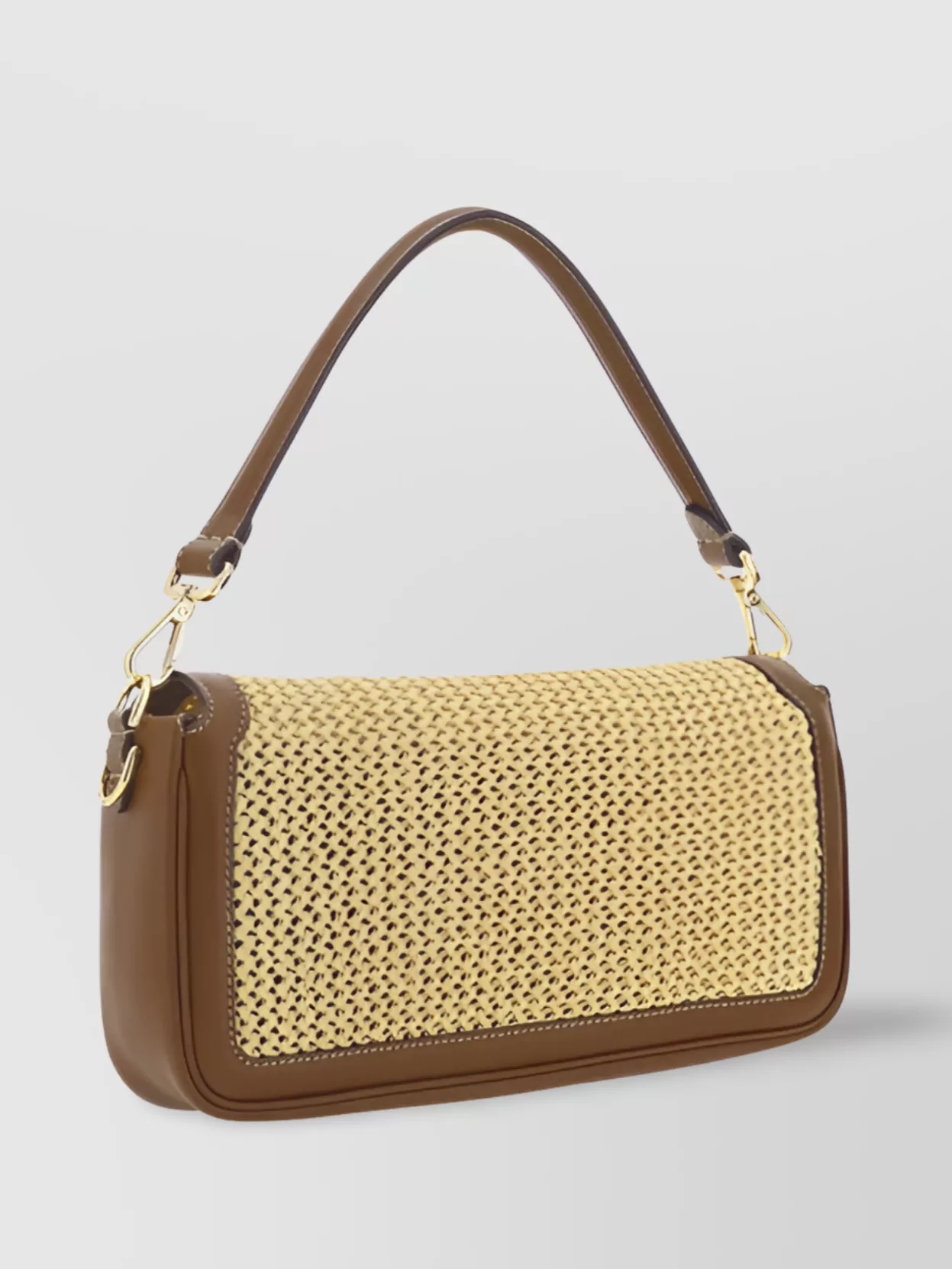 Fendi Straw Woven Shoulder Bag