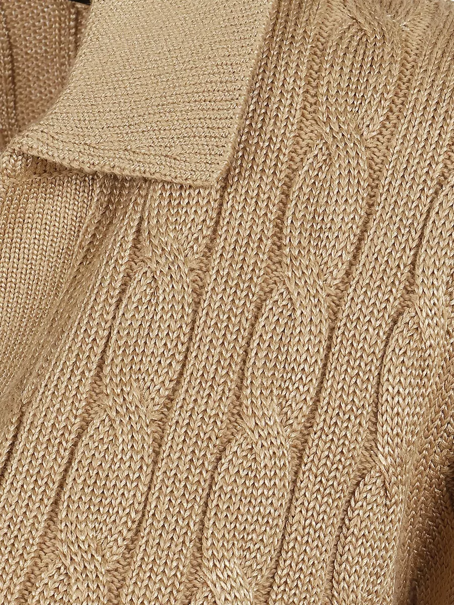 Lauren Ralph Lauren Cable-Knit Short-Sleeve Polo Shirt