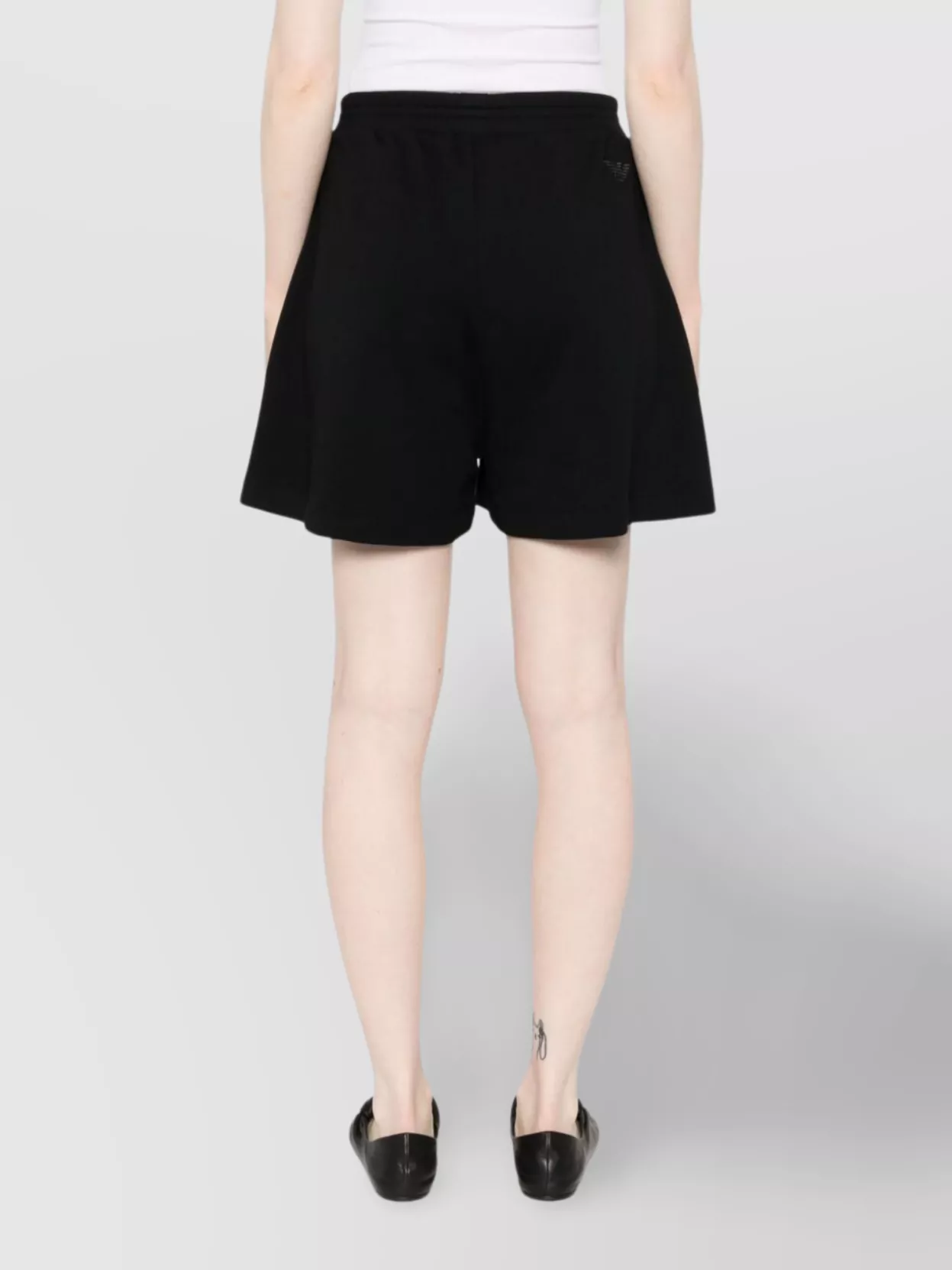 Emporio Armani Cotton Shorts With Elasticated Drawstring Waistband