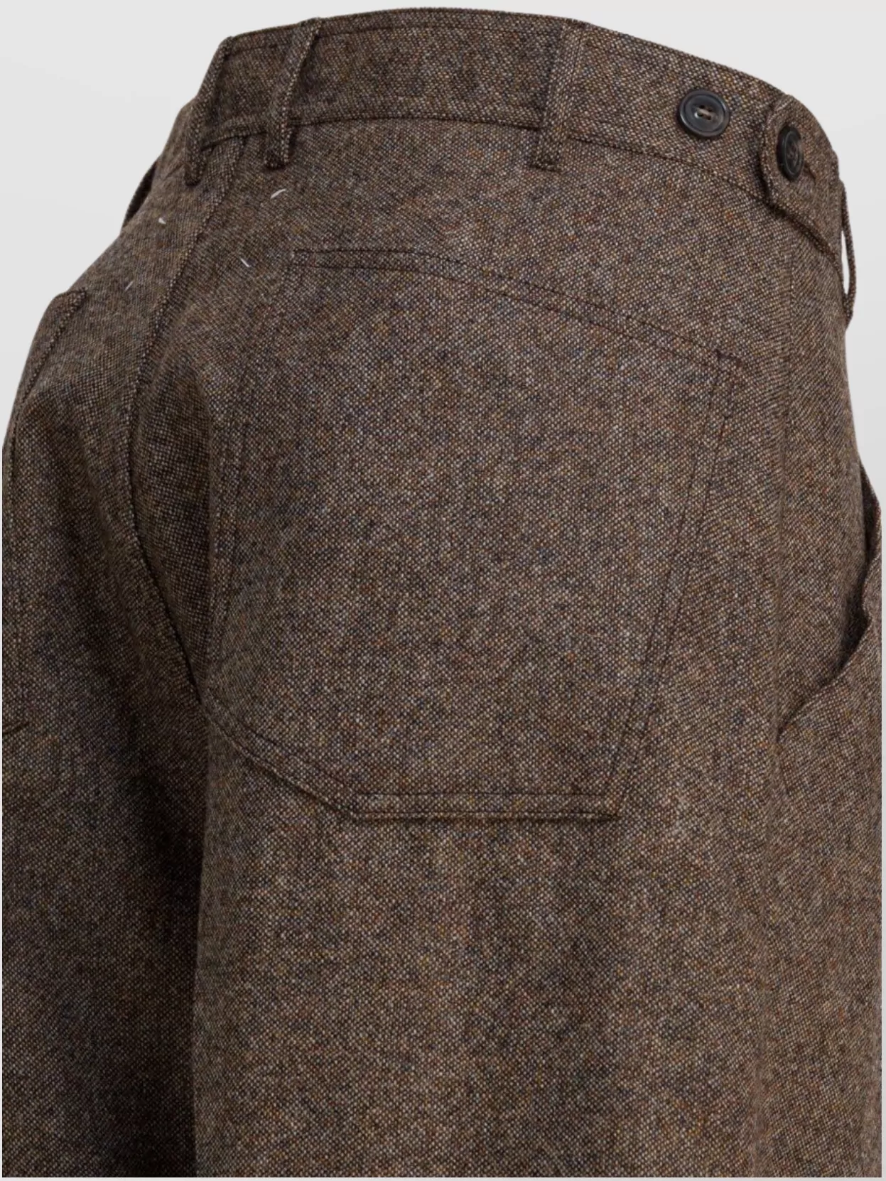 Maison Margiela Tailored Wool Trousers With Pleats And Cuffs
