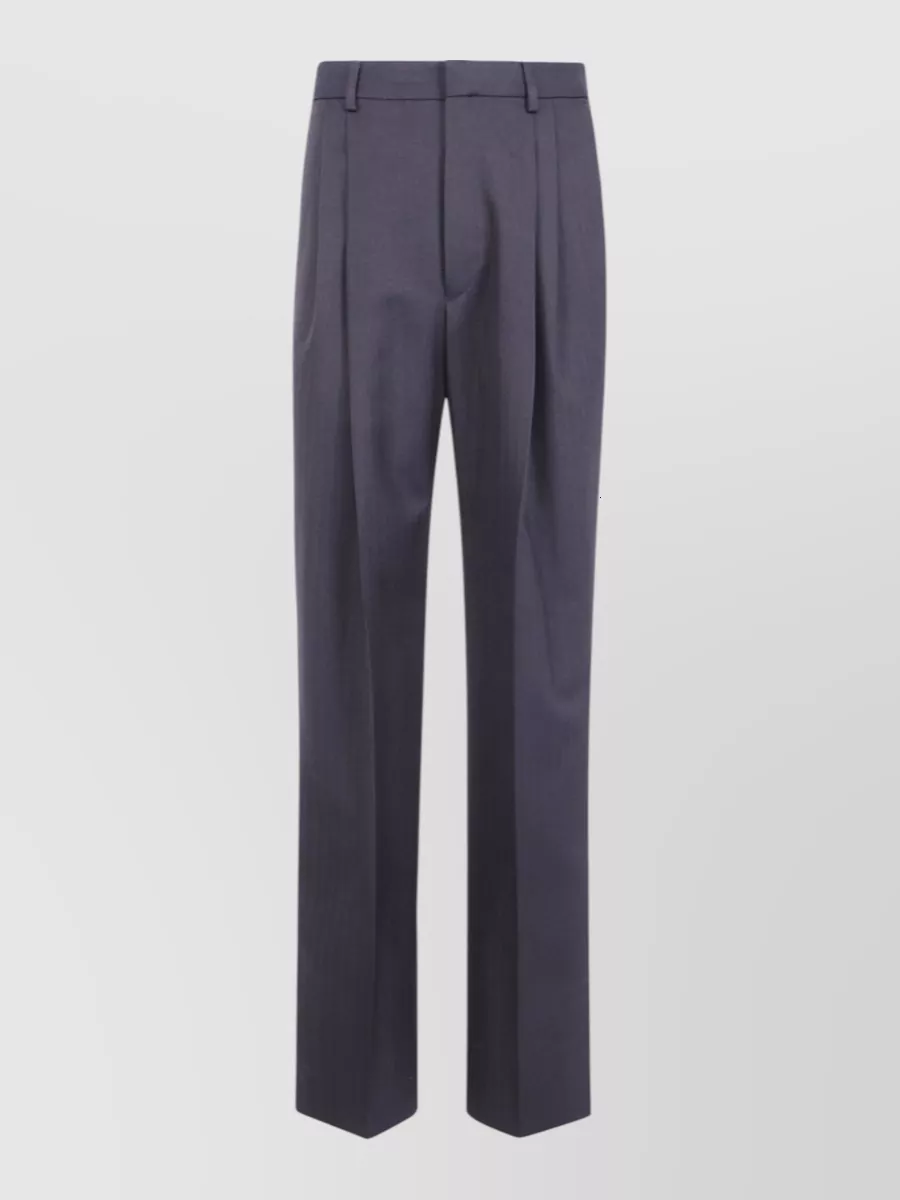 Dries Van Noten Wool straight-leg tailored trousers