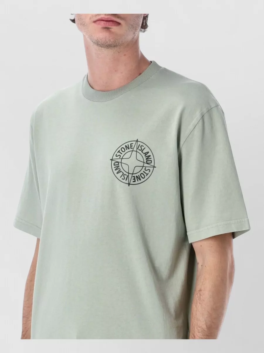 Stone Island Logo Crew Neck Short Sleeve T Shirt