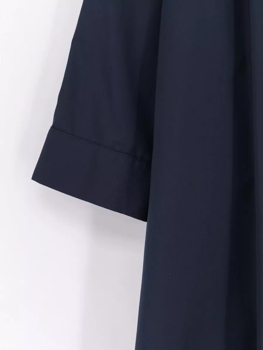 Aspesi Cotton V-Neck Gathered Puff-Sleeve Midi Dress