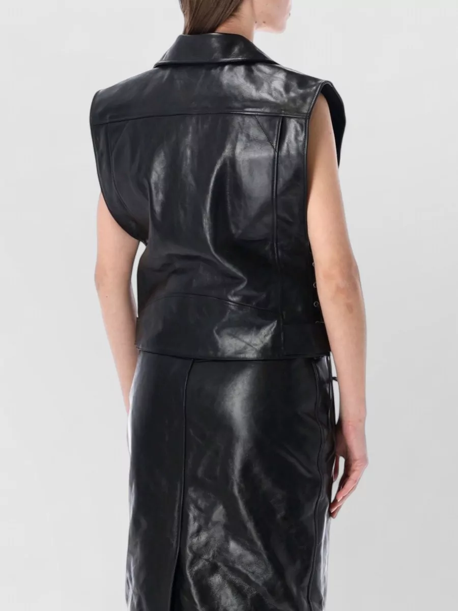 Saint Laurent Leather Biker Gilet