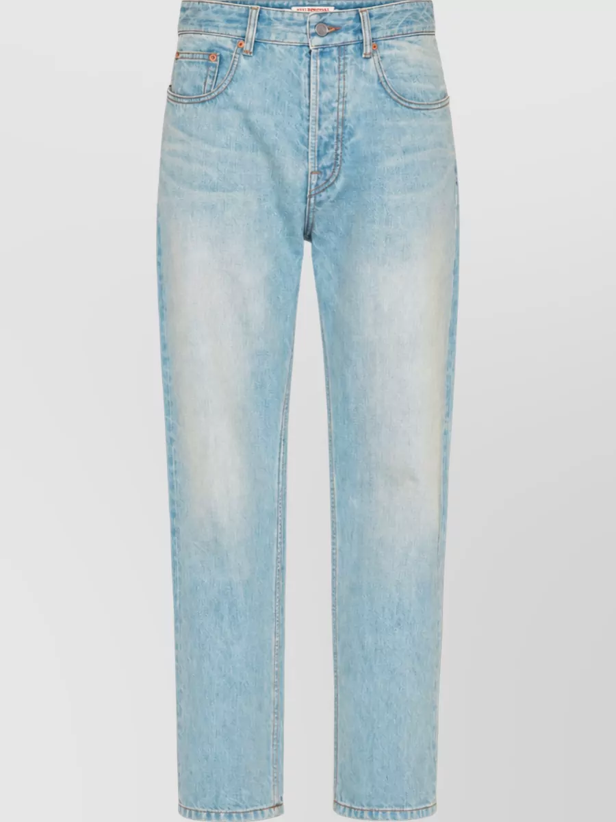 Valentino denim straight-leg trousers