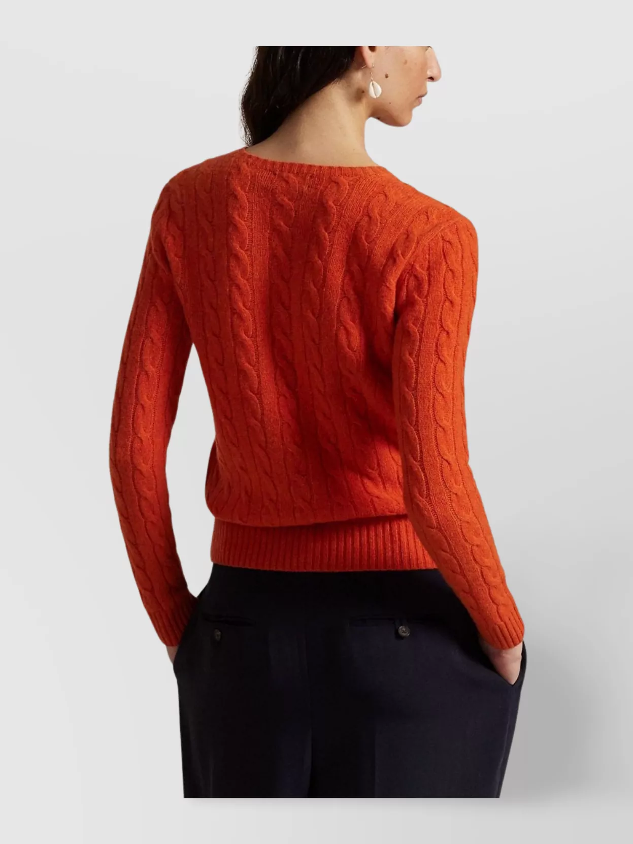 Polo Ralph Lauren Cable Knit Pullover With Ribbed Finish
