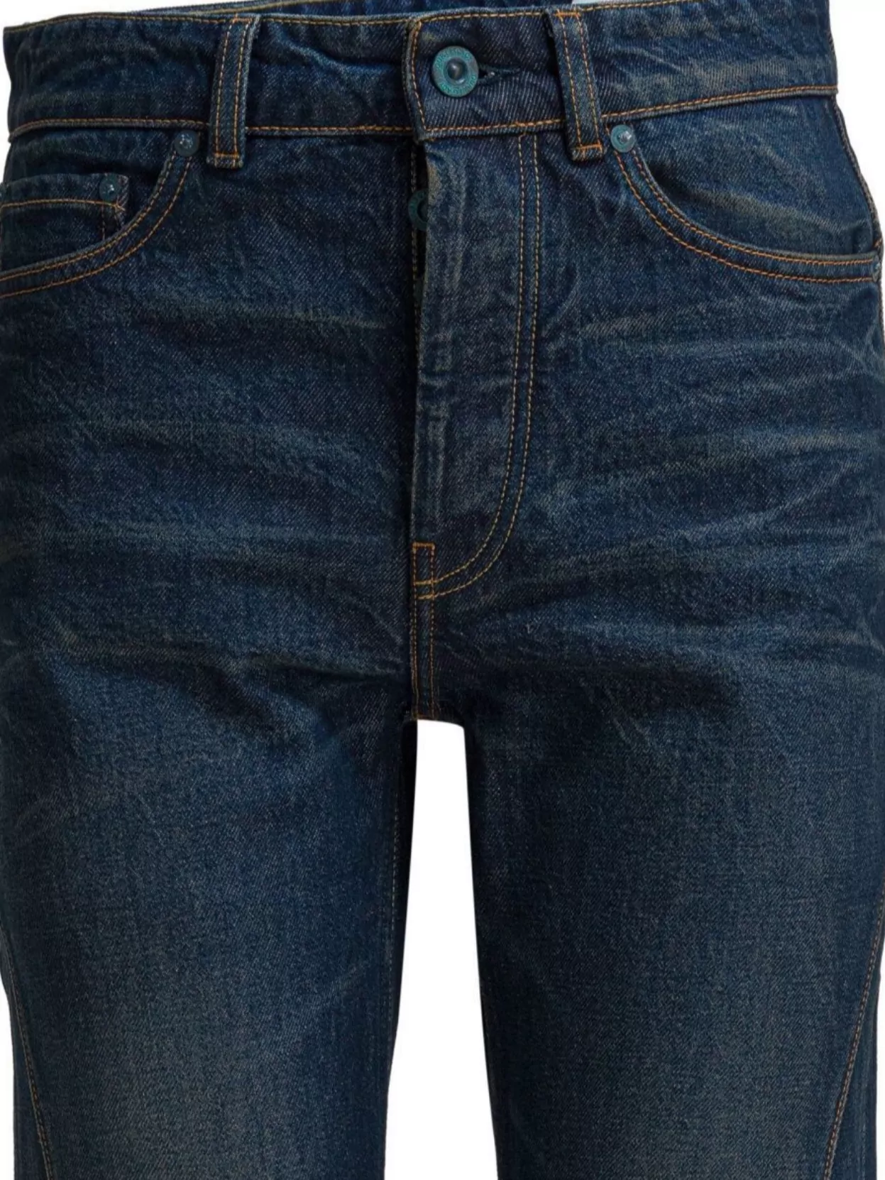 Our Legacy Distressed Moto Style Denim Trousers