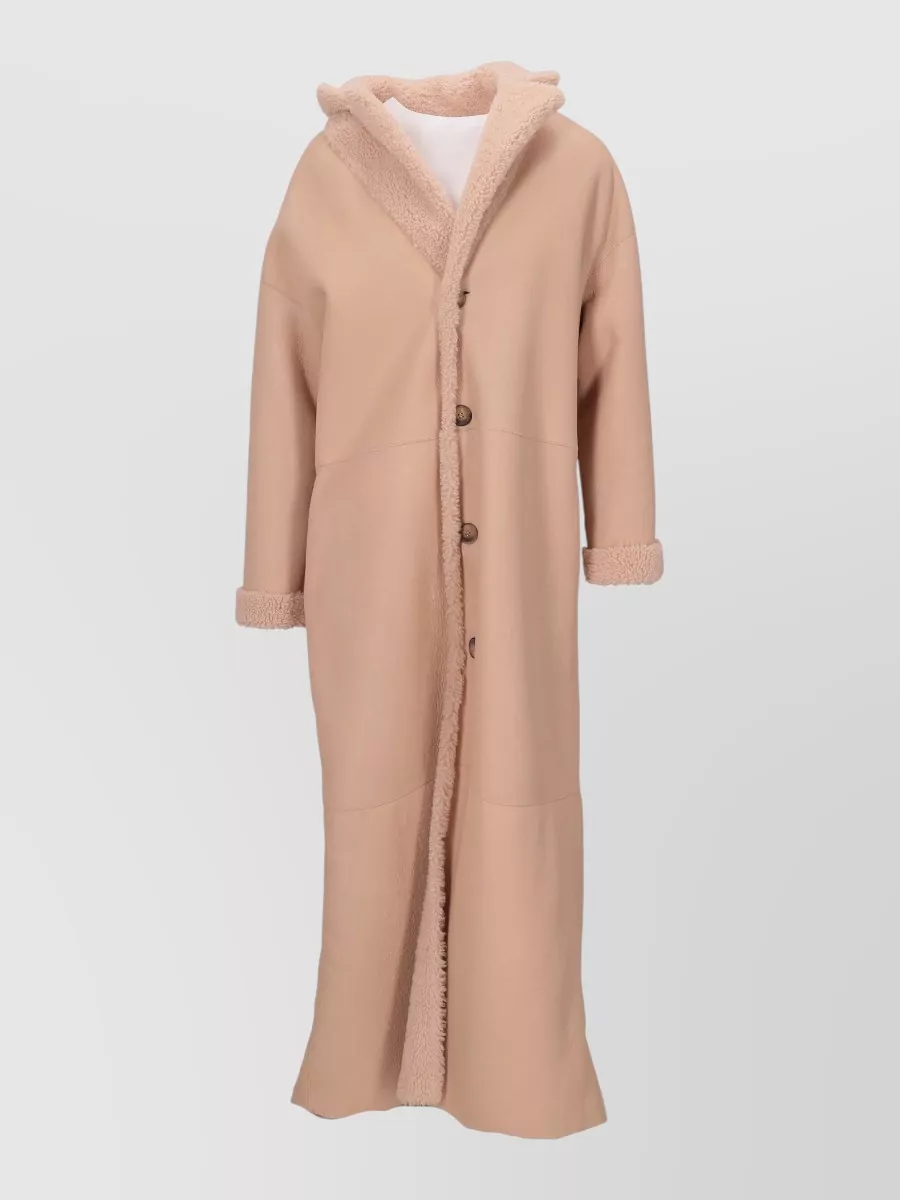 La Rose Reversible Long Shearling Coat