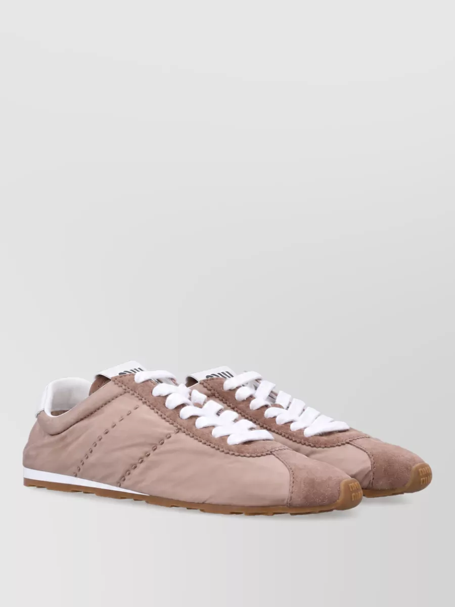 Miu Miu technical fabric lace-up sneakers
