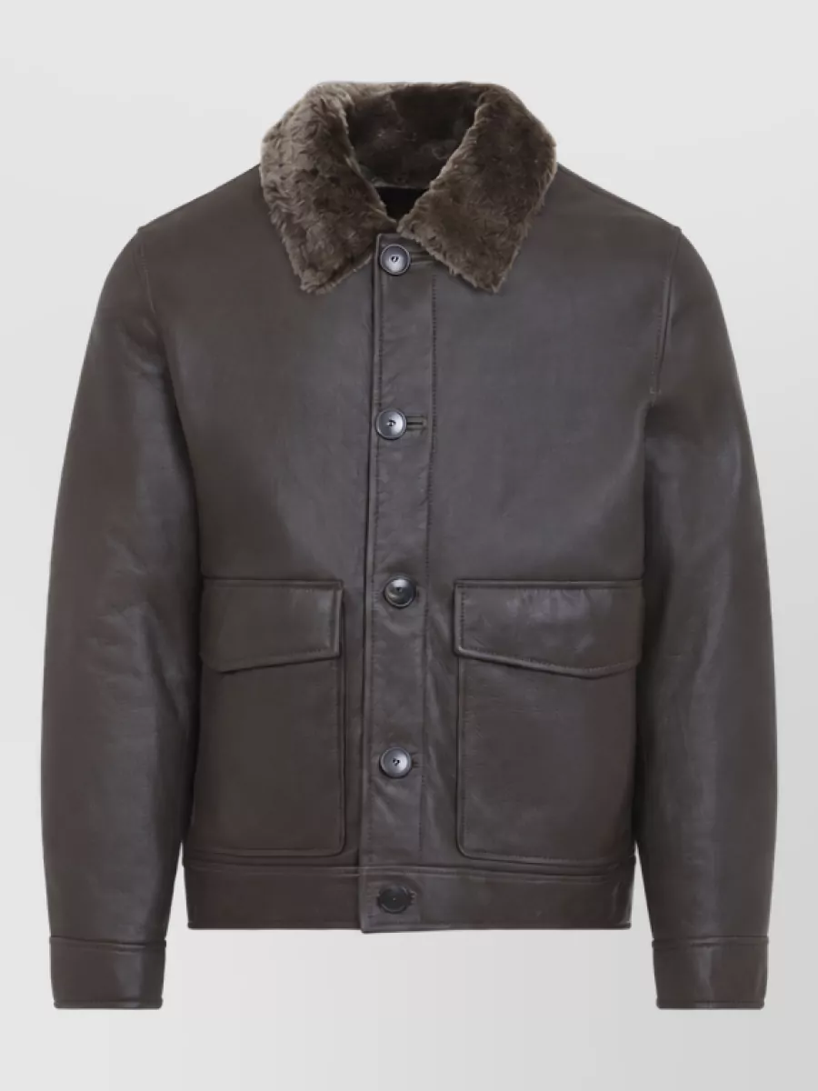 Yves Salomon lamb leather jacket