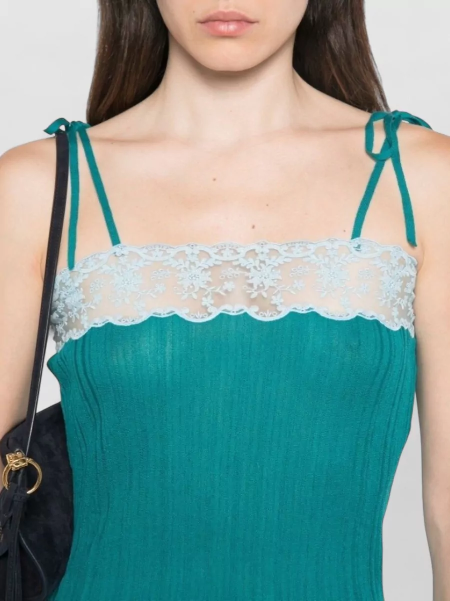Chloé Ribbed Wool Sleeveless Mini Dress