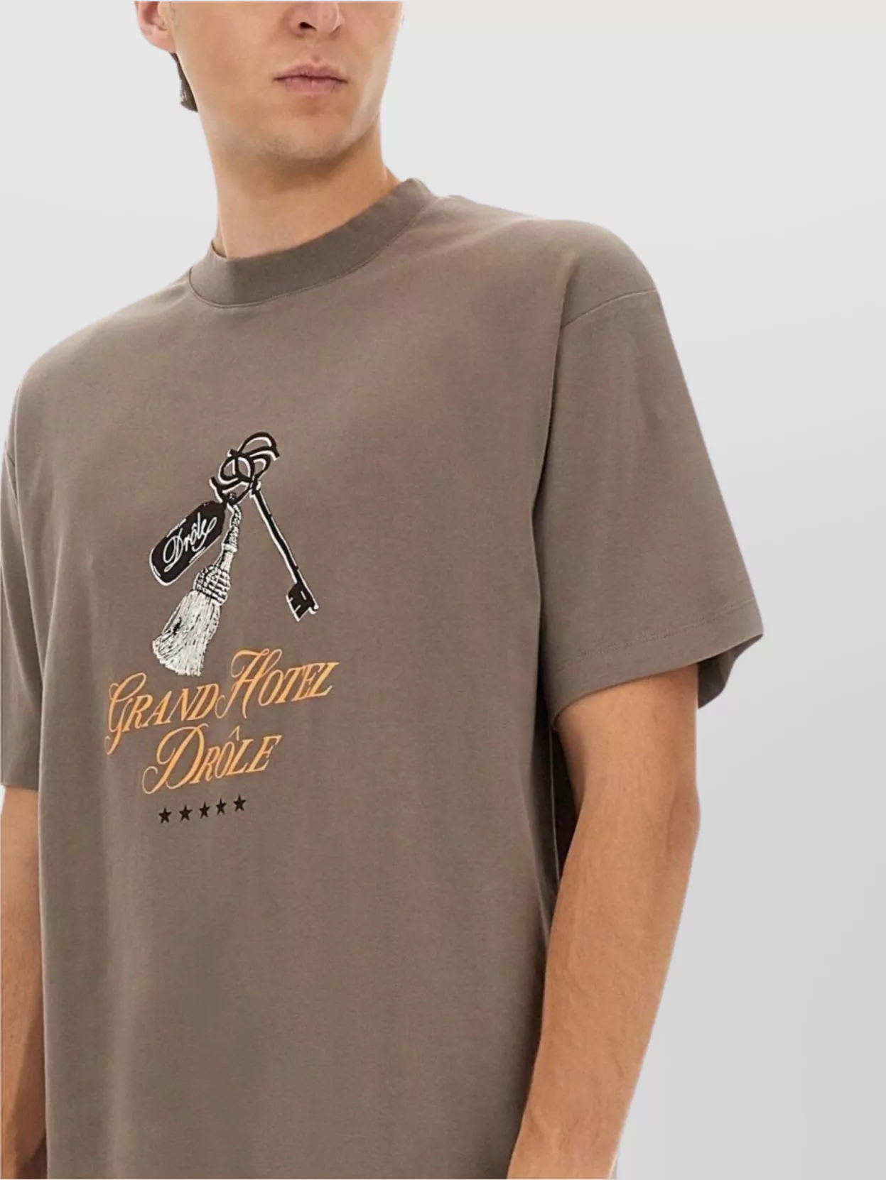 Drôle De Monsieur Hotel Print Crew Neck T-Shirt