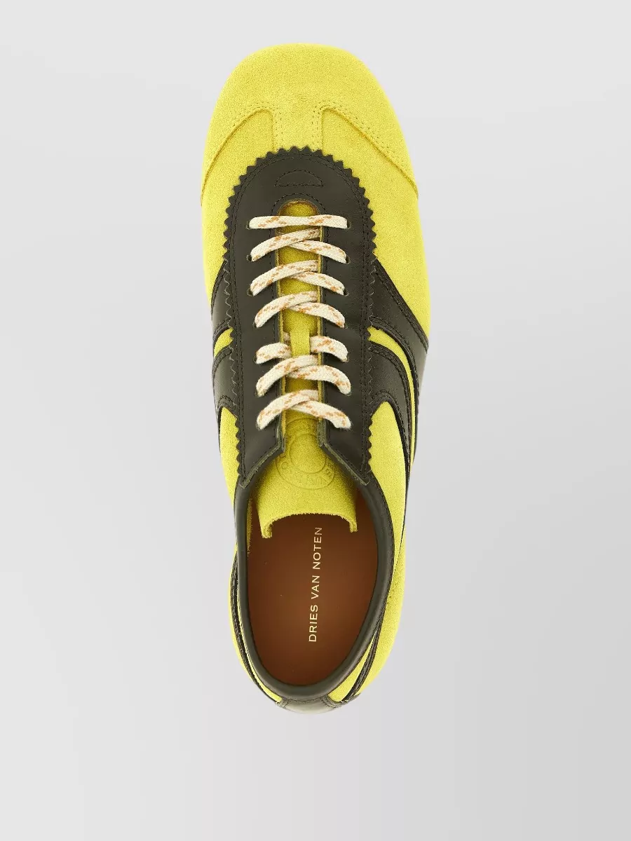 Dries Van Noten Suede Sneakers Low Profile Rubber Sole