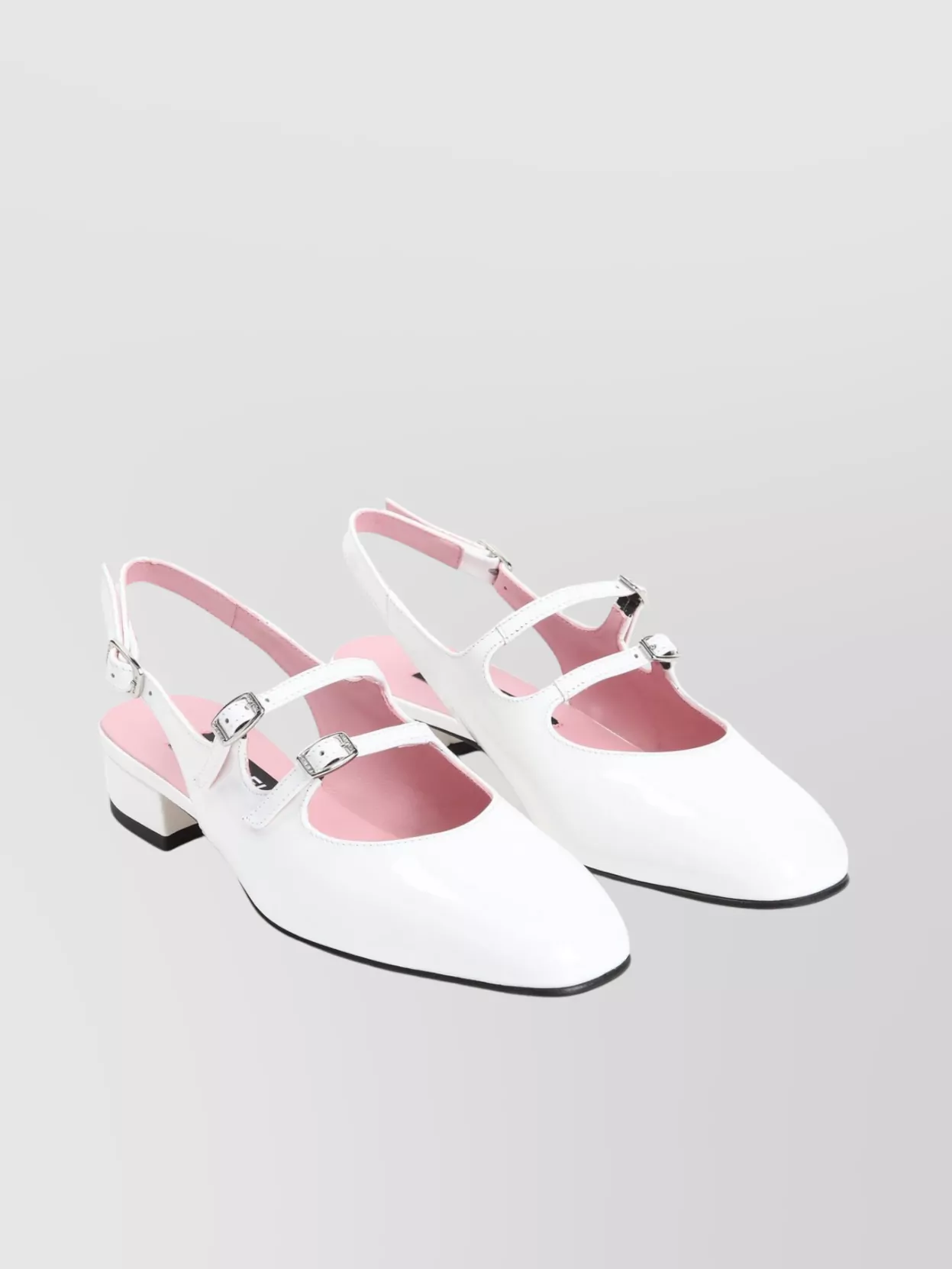 Shop Carel Peche Mules Block Heel Leather Slingback