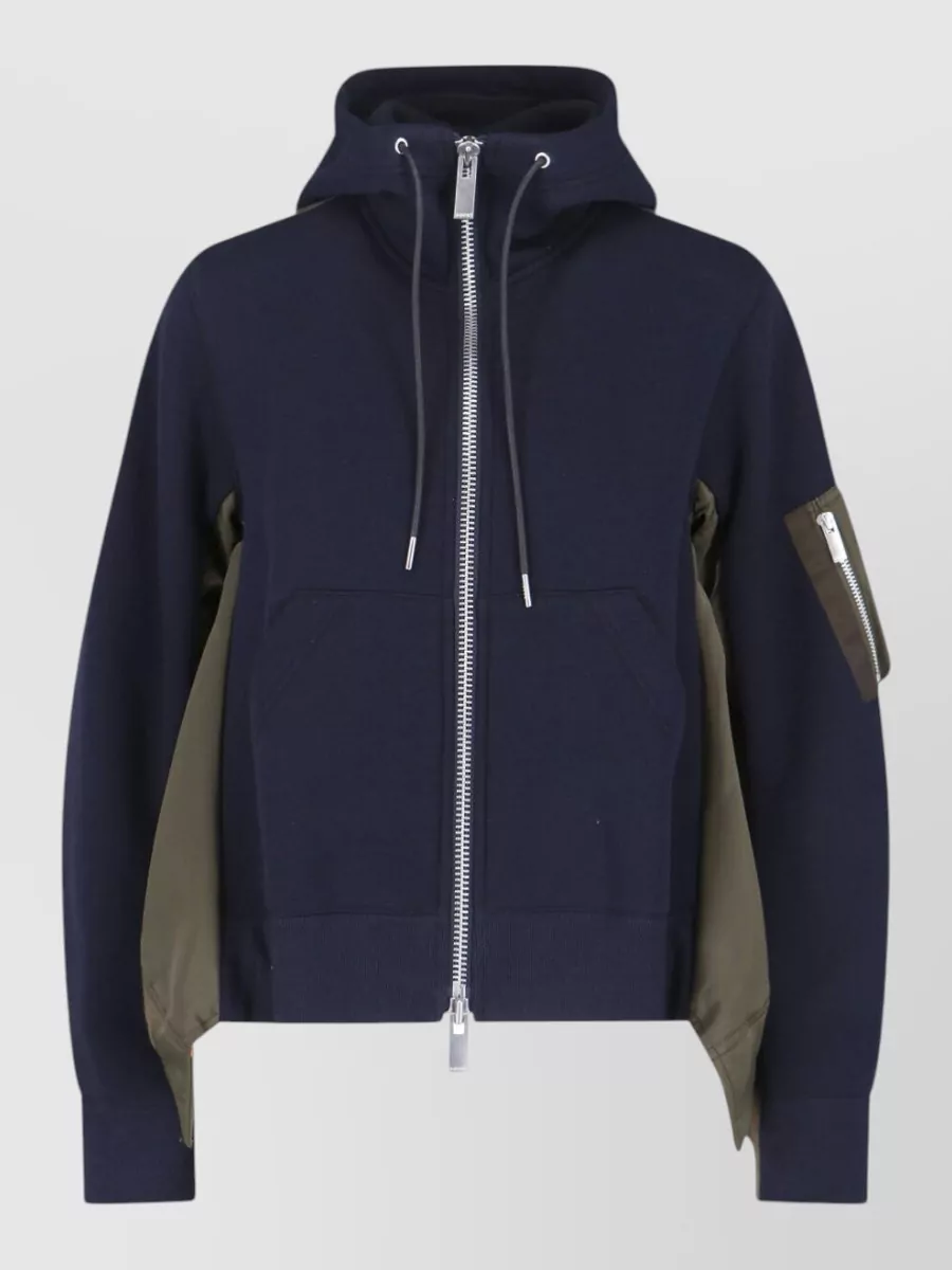 Sacai Cotton Blend Zip Hoodie