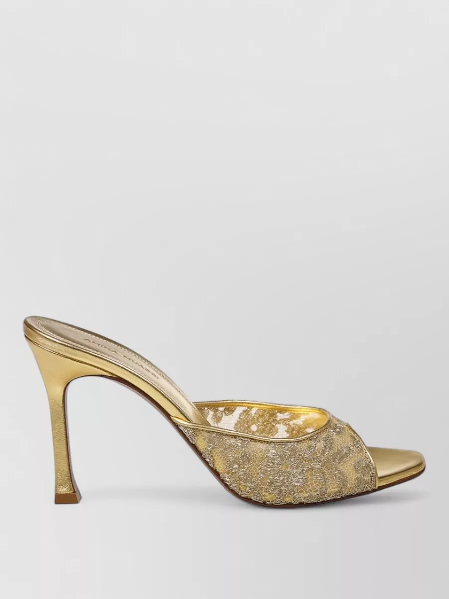 Amina Muaddi Leather Mules