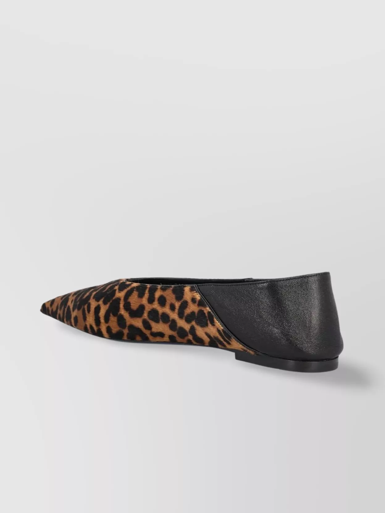 Saint Laurent Brown Ballerinas With Leopard Motif And Foldable Buttress In Fabric Woman In Animal Print