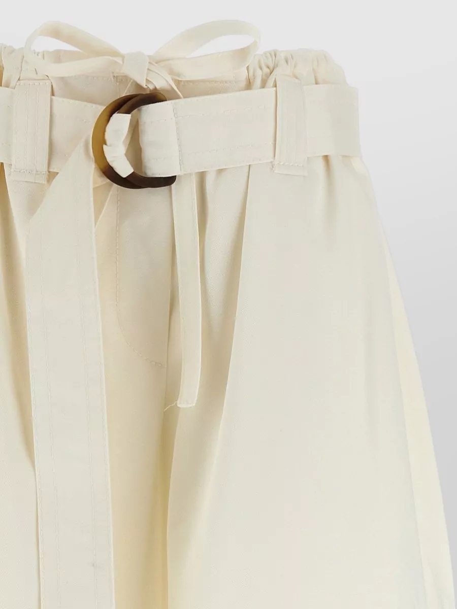 Zimmermann Cotton High-Rise Wide-Leg Bermuda Shorts