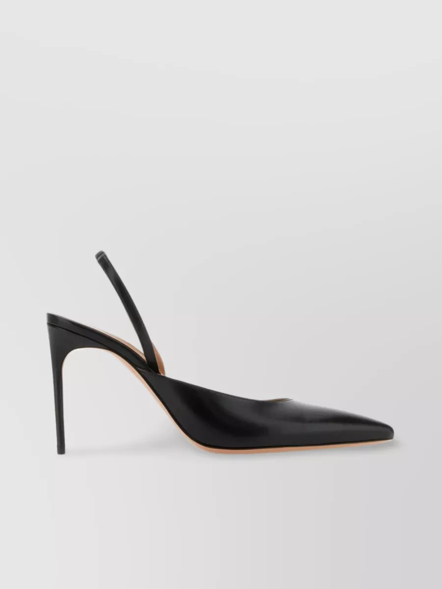 Shop Malone Souliers Leather Heeled Pointed Shoes In Black