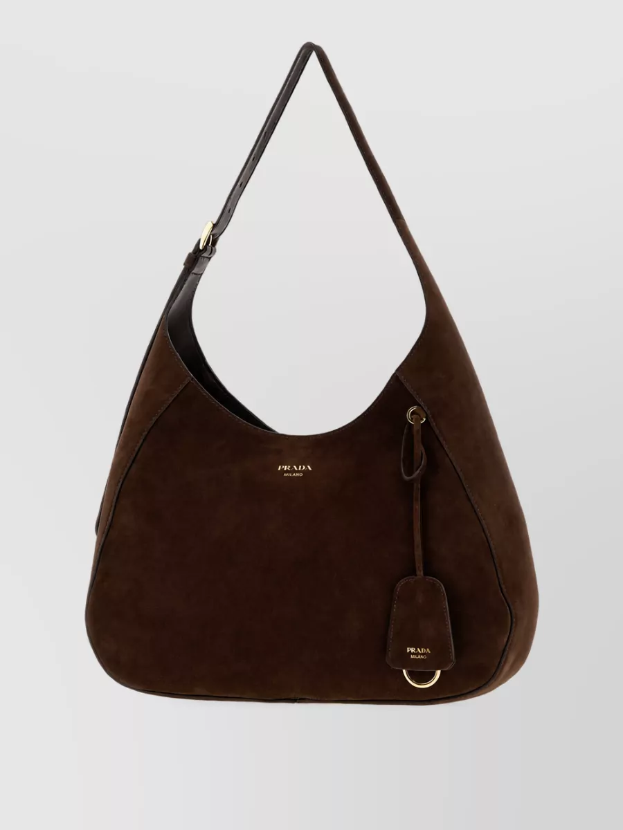 Prada large suede tote bag