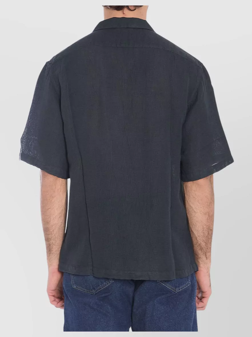 Barena Linen Blend Shirt With Chest Pockets