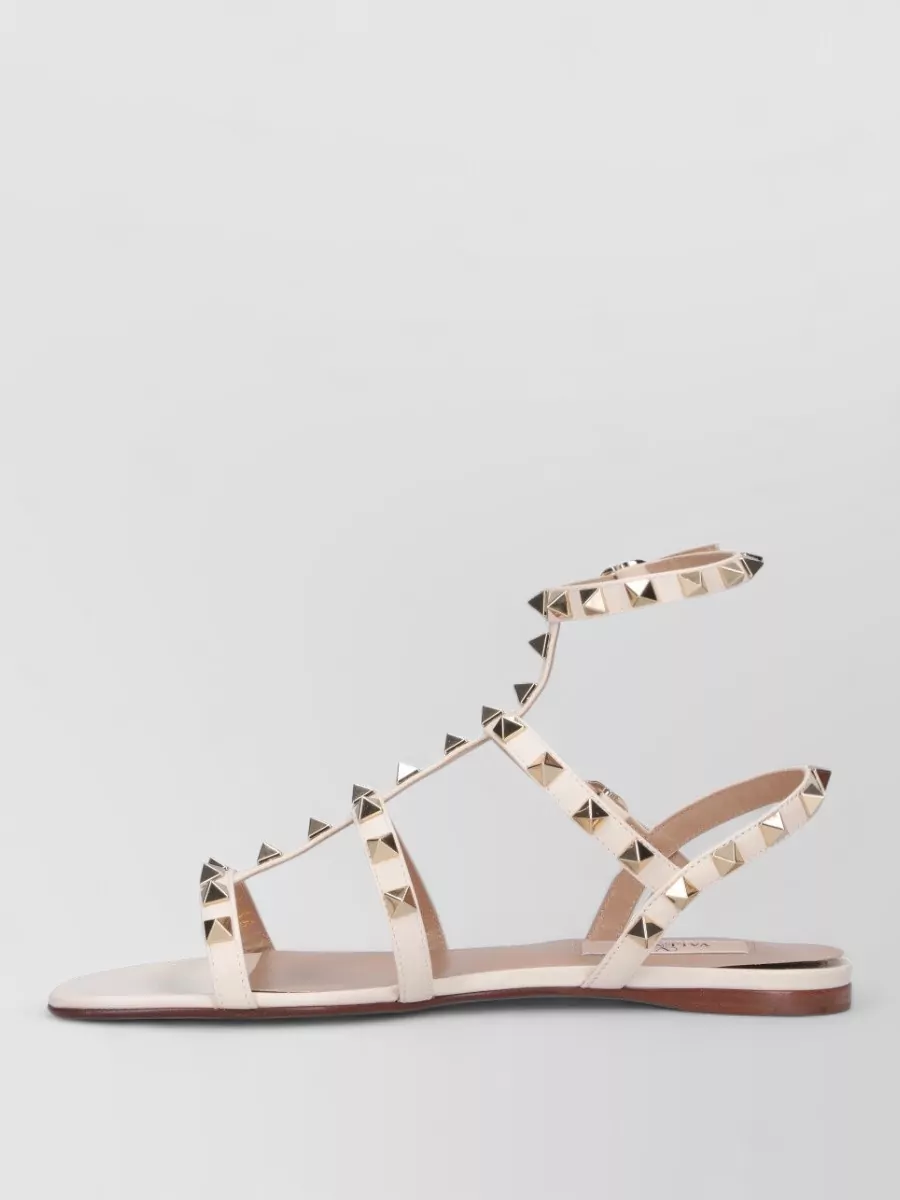 Valentino Garavani Studded Open Toe Sandals With Ankle Strap