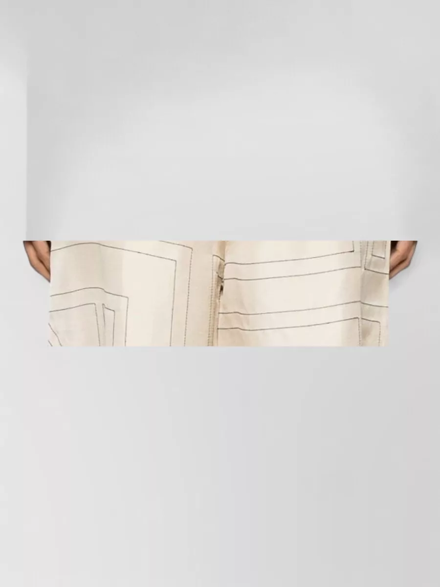 Totême Silk Monogram Printed Pajama Shirt