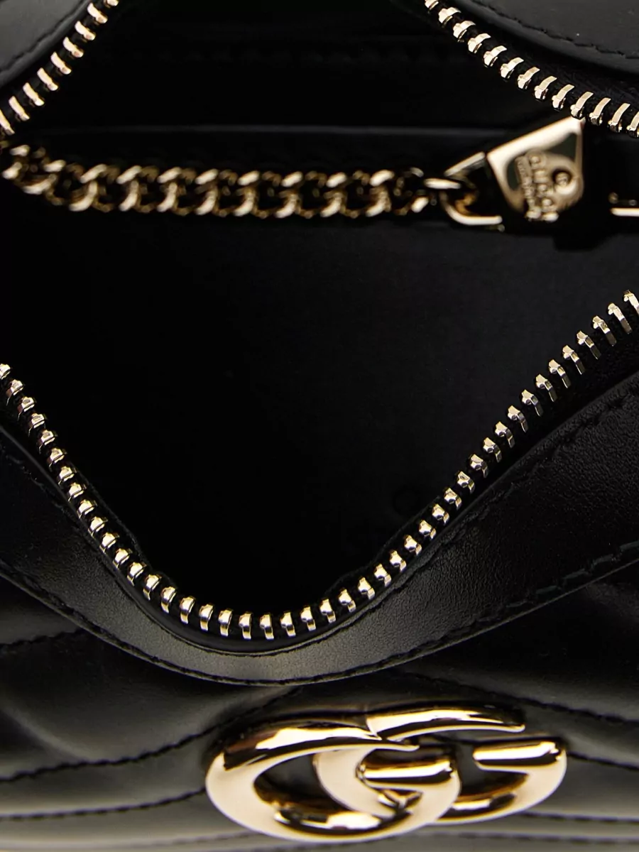 Gucci Gg Marmont Shoulder Bag Chevron Pattern Chain