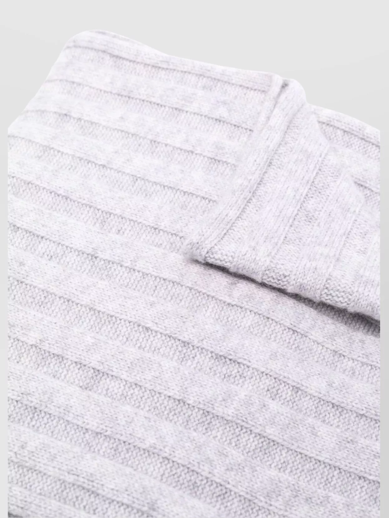 Brunello Cucinelli Cashmere Long Rectangular Ribbed Knit Scarf