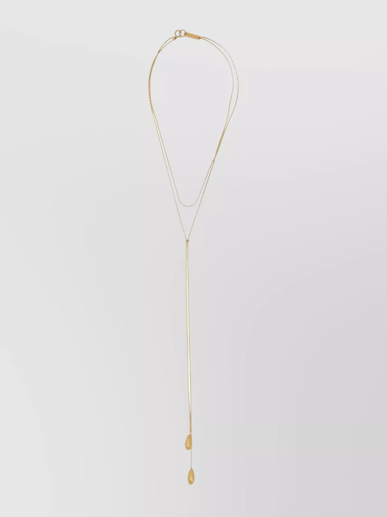 Isabel Marant Long Necklace Layered Teardrop Pendants In Gold