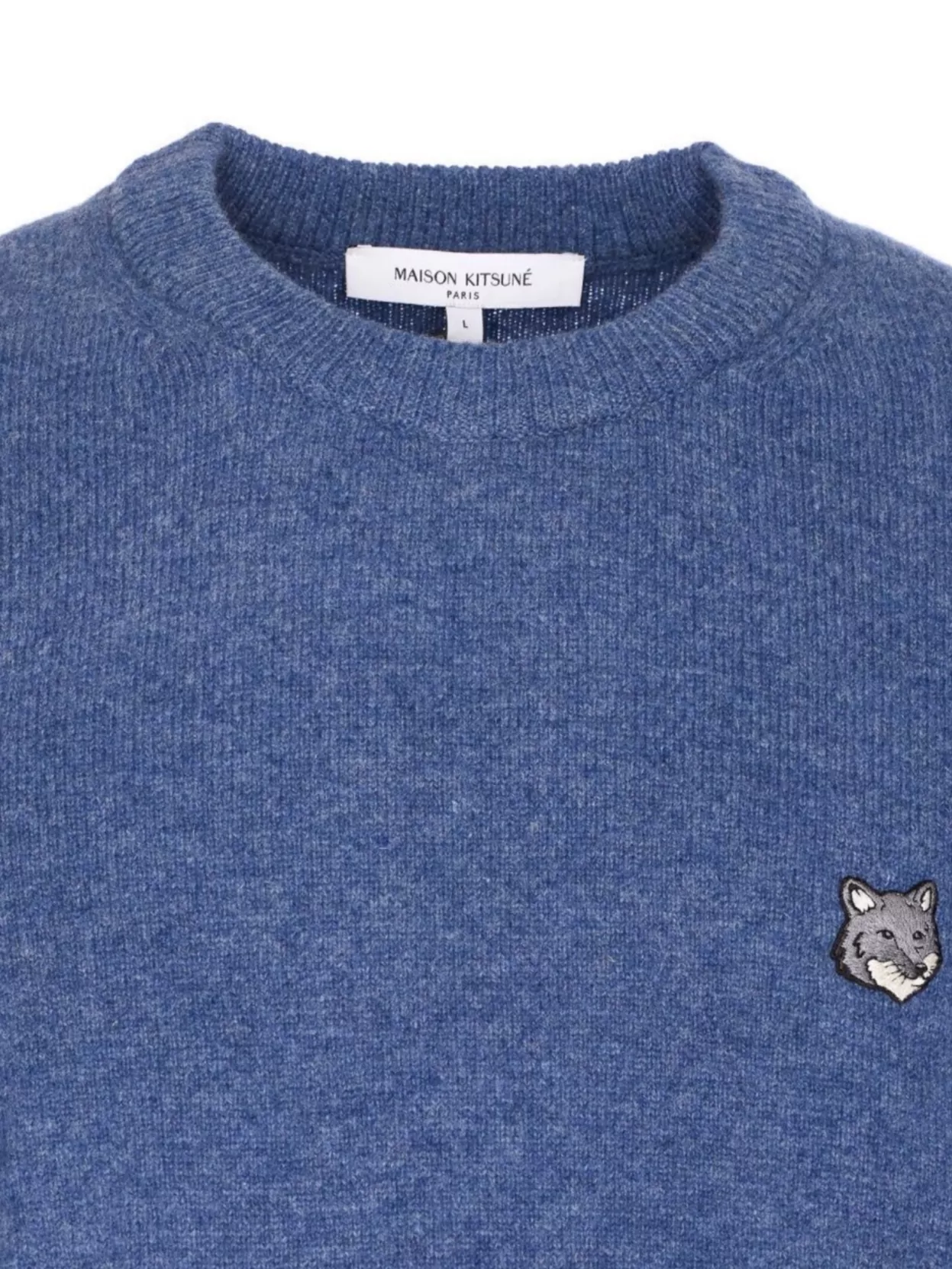 Maison Kitsuné Fox Head Crewneck Long Sleeve Sweater